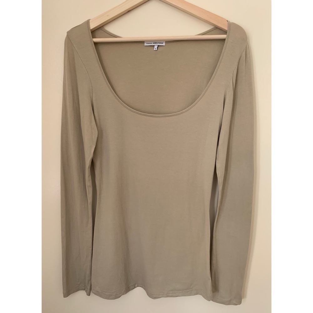 Standard JAMES PERSE • 4 • Long Sleeve Scoop Neck T Shirt Tee